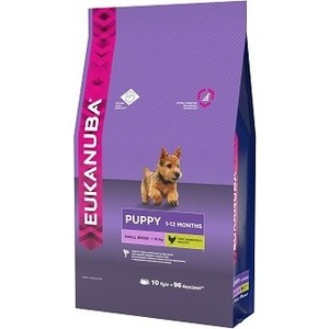 Сухой корм Eukanuba Puppy Small Breed with Chicken с курицей для щенков мелких пород 10кг фото