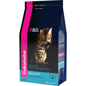 

Сухой корм Eukanuba Senior Cat Top Condition Rich in Poultry с домашней птицей для кошек старше 7лет 2кг, Senior Cat Top Condition Rich in Poultry с домашней птицей для кошек старше 7лет 2кг