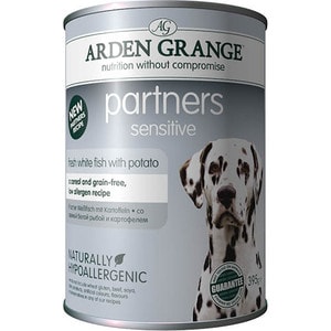 фото Консервы arden grange adult dog partners sensitive fresh white fish with potato с белой рыбой и картофелем для чувствительных собак 395г (ag825016)