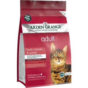 фото Сухой корм arden grange adult cat grain free fresh chicken&potato беззерновой с курицей и картофелем для взрослых кошек 2кг (ag612289)