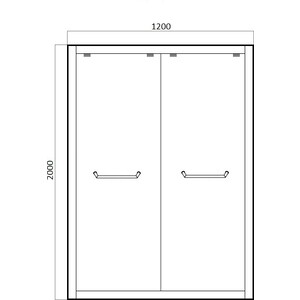 Душевая дверь Bravat Stream 120х200 прозрачная, хром (BD120.4203S)