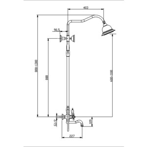 Душевая система Timo Nelson со смесителем, хром (SX-1290/00)
