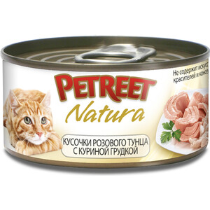 Консервы Petreet Natura куриная грудка с тунцом для кошек 70г