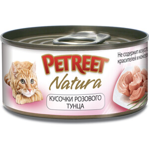 Консервы Petreet Natura кусочки розового тунца для кошек 70г - фото 1