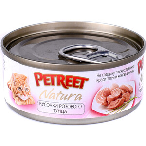Консервы Petreet Natura кусочки розового тунца для кошек 70г - фото 4