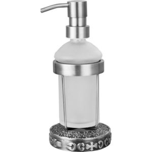 Дозатор для жидкого мыла ZorG Antic серебро (AZR 25 SL) стакан и мыльница zorg antic серебро azr 21 sl