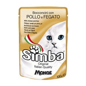 Паучи Simba Petfood Cat Chunkies with Chicken and Liver с курицей и печенью паштет для кошек 100г - фото 1