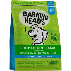 Сухой корм BARKING HEADS Small Breed Tiny Paw's Bad Hair Day Health & Shine Lamb беззерновой с ягненком для собак мелких пород 1,5кг (0865/18089)