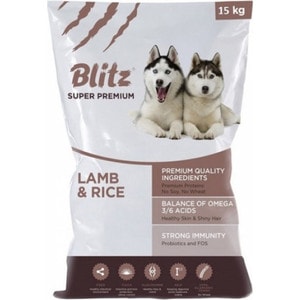 фото Сухой корм blitz petfood superior nutrition adult dog all breeds with lamb & rice c ягнёнком и рисом для взрослых собак всех пород 15кг