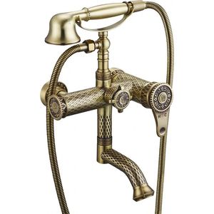 Смеситель для ванны ZorG Antic бронза (A 400W-BR) полотенцедержатель hayta gabriel antic brass кольцо 13906 vbr античная бронза
