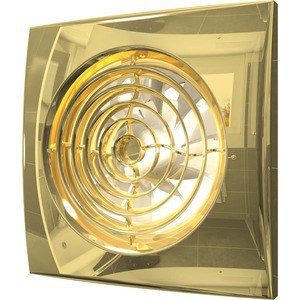 Вентилятор DiCiTi осевой вытяжной с обратным клапаном D 100 декоративный (AURA 4C Gold)