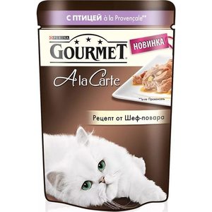 Паучи Gourmet A la Carte с птицей Provencale рецепт от шеф-повара для кошек 85г (12266707)