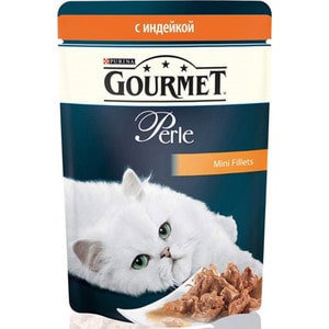 Паучи Gourmet Perle Mini Fillets с индейкой для кошек 85г (12222524)