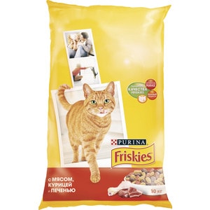 

Сухой корм Friskies с мясом, курицей и печенью для кошек 10кг (12150595), с мясом, курицей и печенью для кошек 10кг (12150595)