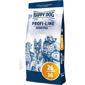 фото Сухой корм happy dog profi-line sportive 26/16 с мясом птицы для взрослых собак с умеренными нагрузками 20кг (02576)