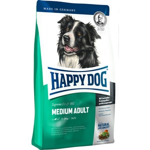 фото Сухой корм happy dog supreme fit & well medium adult 11-25kg с мясом птицы облегченный для собак средних пород 12,5кг (60007)