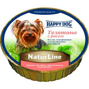 фото Консервы happy dog natur line телятина с рисом для собак 85гр (71501)