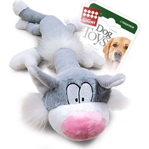 Игрушка GiGwi Dog Toys Squeaker кот с большой пищалкой для собак (75227)