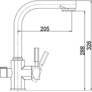 Смеситель для кухни Kaiser Decor с подключением к фильтру, черный Mat (40144-9)