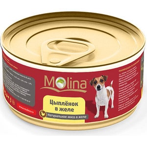 

Консервы Molina Натурально мясо в желе цыпленок для собак 85г (1006), Натурально мясо в желе цыпленок для собак 85г (1006)