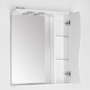 фото Зеркало-шкаф style line амелия 65 с подсветкой, белый (4650134470482)