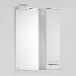 фото Зеркало-шкаф style line ирис 55 с подсветкой, белый (4650134470703)