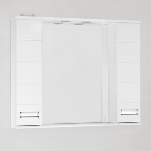 Зеркало-шкаф Style line Ирис 100 с подсветкой, белый (ЛС-00000175) зеркало мебелик селена белый п0002872