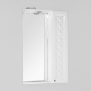 Зеркало-шкаф Style line Канна Люкс 50 с подсветкой, белый (ЛС-00000293) шкаф зеркало аврора 90 с подсветкой led домино