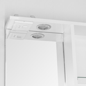 фото Зеркало-шкаф style line канна люкс 50 с подсветкой, белый (4650134470734)