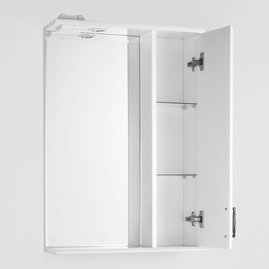 фото Зеркало-шкаф style line олеандр-2 люкс 55 с подсветкой, белый (4650134470796)