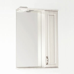 Зеркало-шкаф Style line Олеандр-2 Люкс 55 с подсветкой, рельеф пастель (ЛС-00000201) шкафчик style line олеандр 2 люкс 60 рельеф пастель лс 00000407