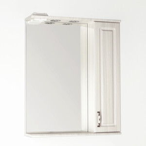 Зеркало-шкаф Style line Олеандр-2 Люкс 65 с подсветкой, рельеф пастель (ЛС-00000202) зеркало мальта люкс с подсветкой ø 64 5 см