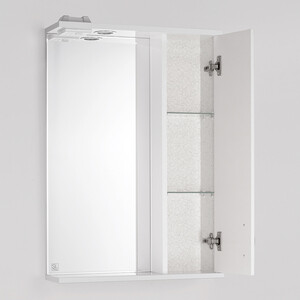 фото Зеркало-шкаф style line панда фьюжн 55 с подсветкой, белый (4650134470376)