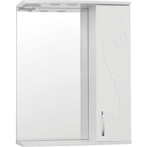 Зеркало-шкаф Style line Панда Фьюжн 65 с подсветкой, белый (ЛС-00000078)