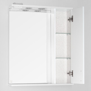 фото Зеркало-шкаф style line панда фьюжн 65 с подсветкой, белый (4650134470413)