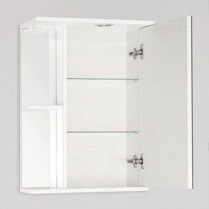 Зеркальный шкаф Style line Николь 50 с подсветкой, белый (ЛС-00000116)
