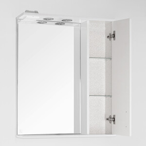 фото Зеркало-шкаф style line панда 65 с подсветкой, белый (4650134470406)