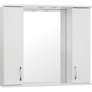Зеркало-шкаф Style line Панда 90 с подсветкой, белый (ЛС-00000133) зеркало шкаф style line панда 90 с подсветкой белый лс 00000133