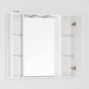 фото Зеркало-шкаф style line панда 90 с подсветкой, белый (4650134470451)