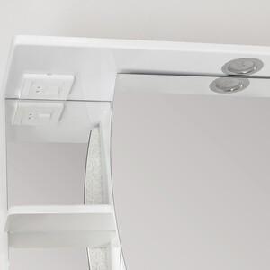 Зеркальный шкаф Style line Эко Волна 60 с подсветкой, белый (4650134470277) от Техпорт