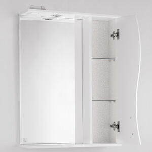 Зеркало-шкаф Style line Панда Волна 60 с подсветкой, белый (ЛС-00000131)