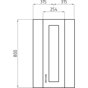 Шкафчик Style line Эко 30 угловой, белый (ЛС-00000134)