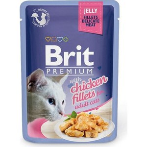 Паучи Brit Premium JELLY with Chicken Fillets for Adult Cats кусочки в желе с куриным филе для взрослых кошек 85г (518463) - фото 1