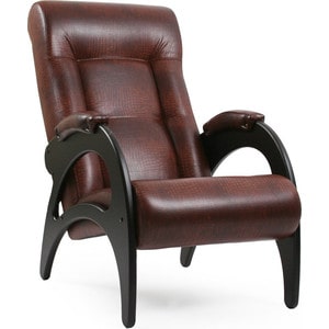 Кресло для отдыха Мебель Импэкс Комфорт Модель 41 б/л венге, обивка Antik crocodile кресло качалка комфорт мебель кимберли венге мальта 01