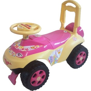 Машинка для катания DOLONI Автошка без музыки розовый/бежевый (0119/07)