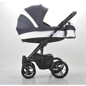 Коляска Mr Sandman West-East Premium (3 в 1) 50% Эко кожа Белый Перфорированный - Темно-Синий (KMSWEP50-0736CH11) Коляска Mr Sandman West-East Premium (3 в 1) 50% Эко кожа Белый Перфорированный - Темно-Синий (KMSWEP50-0736CH11)