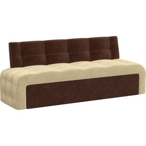 Кухонный диван Мебелико Люксор микровельвет (бежево/коричневый) кухонный диван мебелико классик микровельвет бежево коричневый
