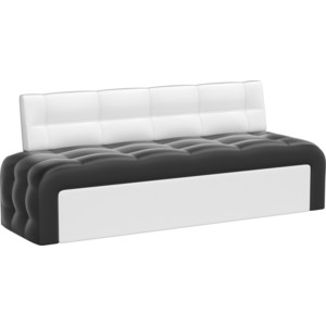 Кухонный диван Мебелико Люксор эко-кожа (черно/белый) интерьерная кровать мебелико камилла эко кожа черно белый