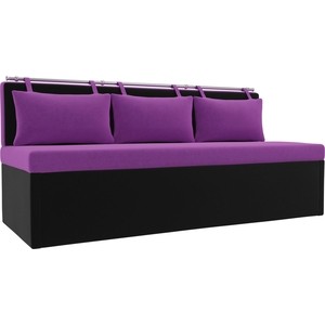 Кухонный диван АртМебель Метро микровельвет фиолетово-черный