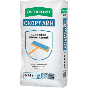 

Ровнитель для пола финишный ОСНОВИТ СКОРЛАЙН FK48 R универсальный 20кг., СКОРЛАЙН FK48 R универсальный 20кг.